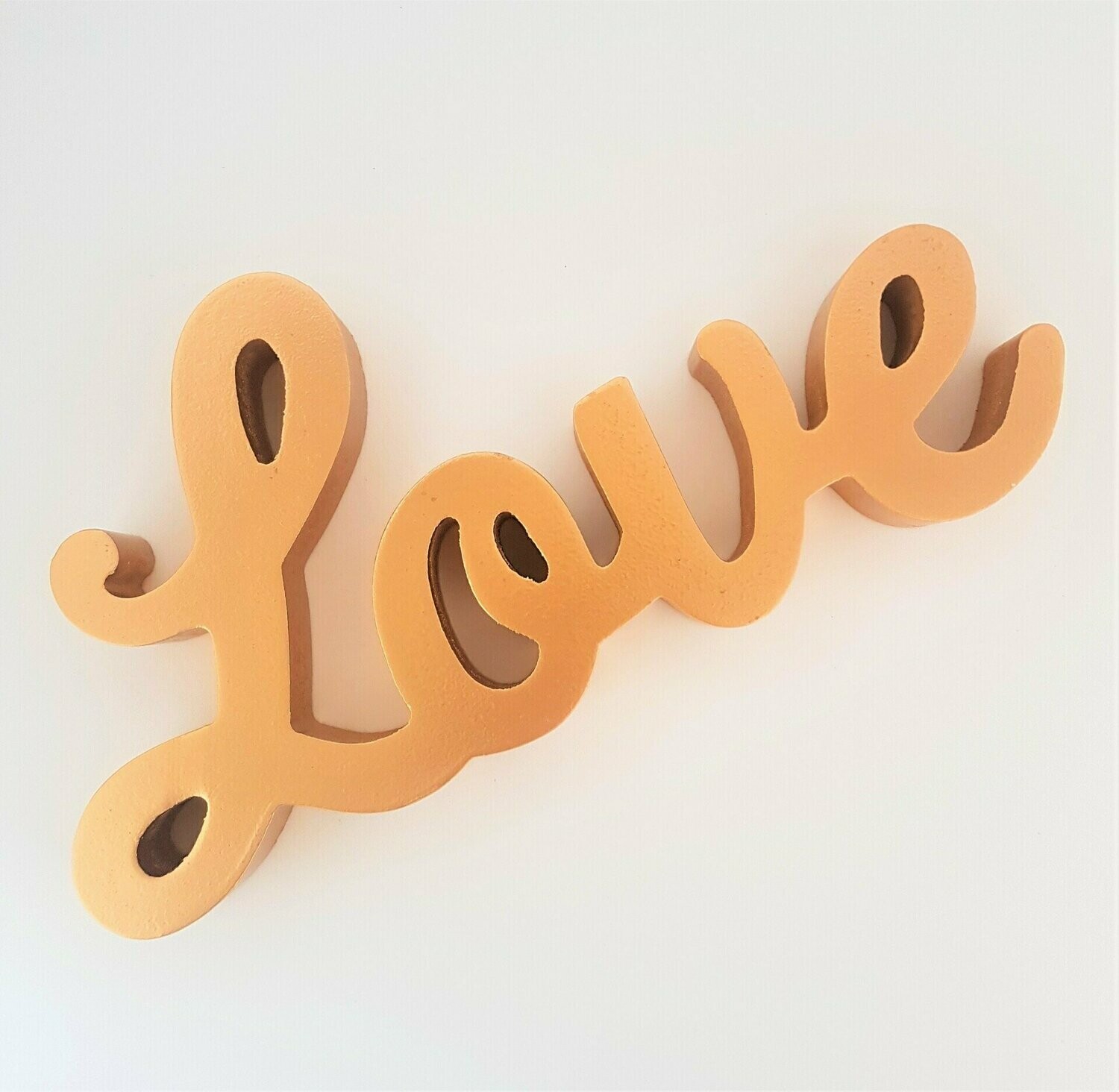 Gold "Love" sign