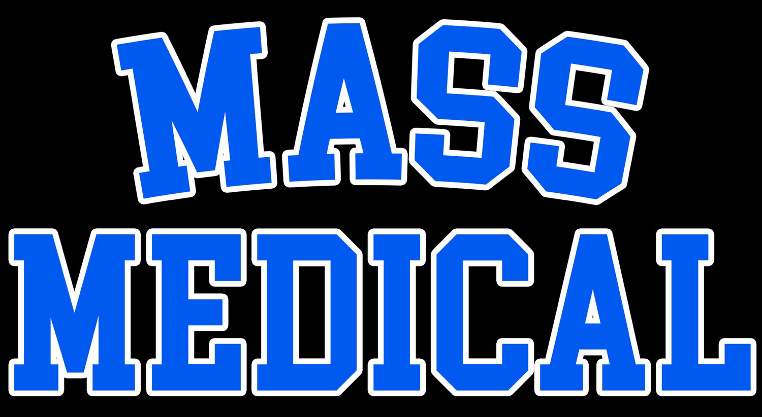Mass Medical Strains Black Tshirt New Mass Medical College Style Logo