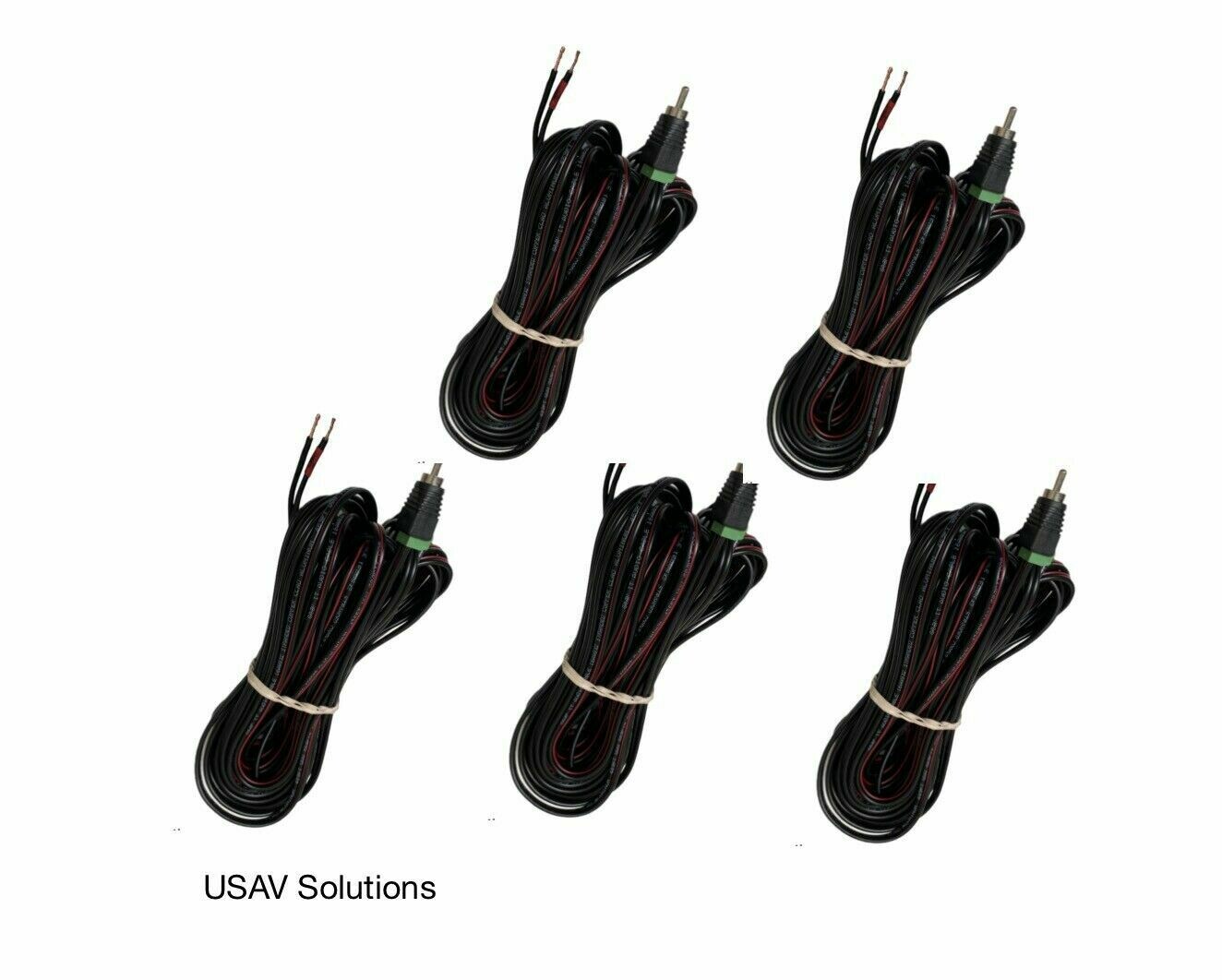 Set of 5 16 Gauge Speaker Cable for Bose Lifestyle Spk RCA to Bare Wire