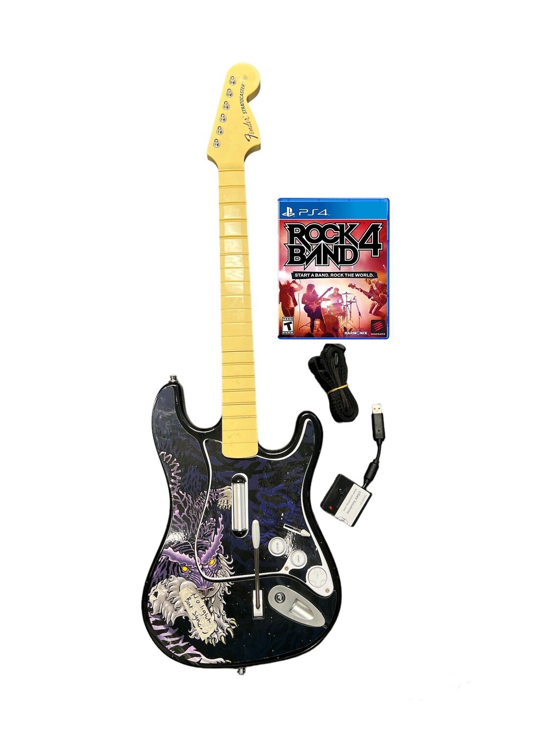 Complete Rock Band 4 bundle for PS5 with Guitar Controller and Dongle