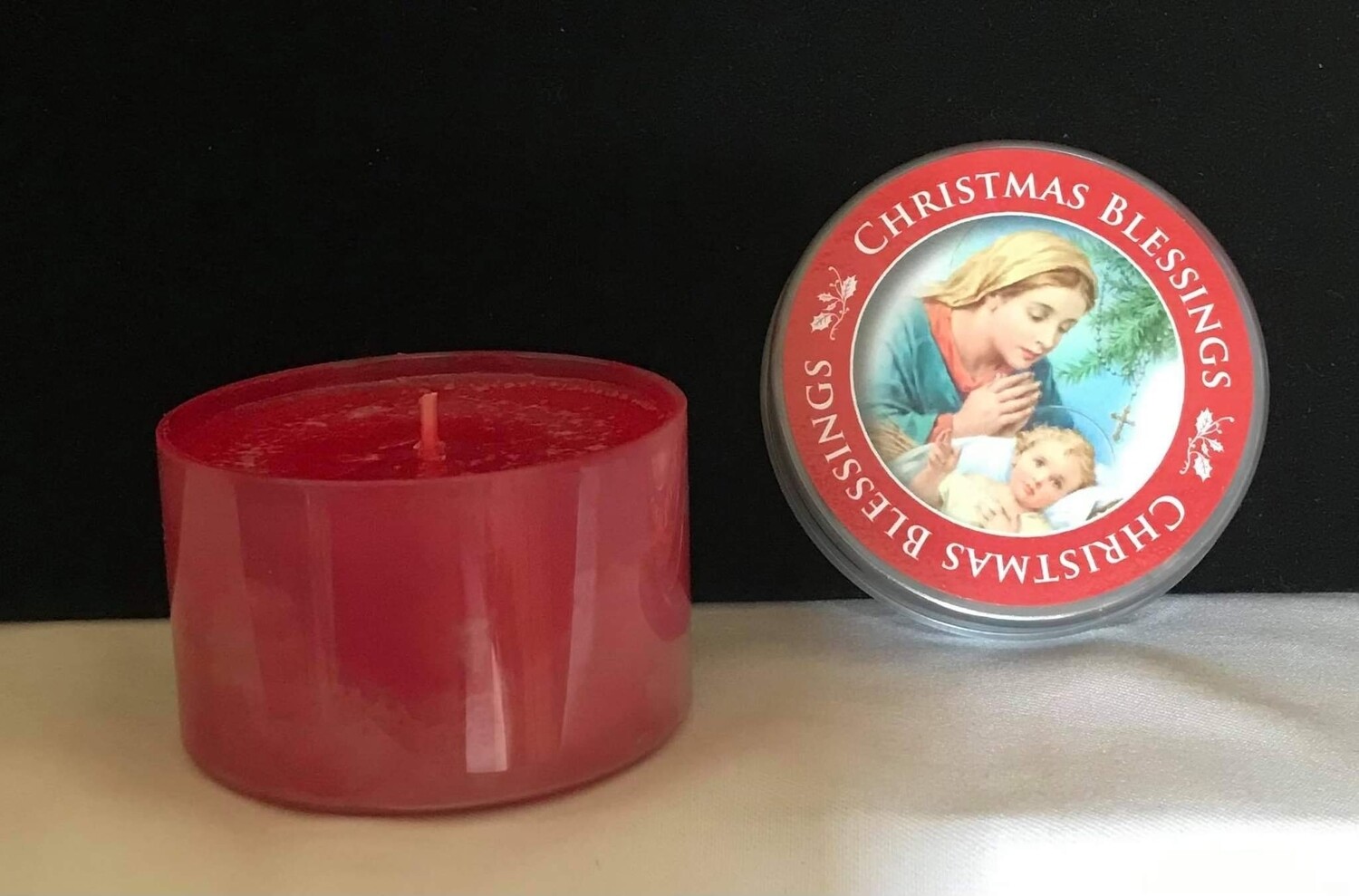 Christmas scented Nativity candle