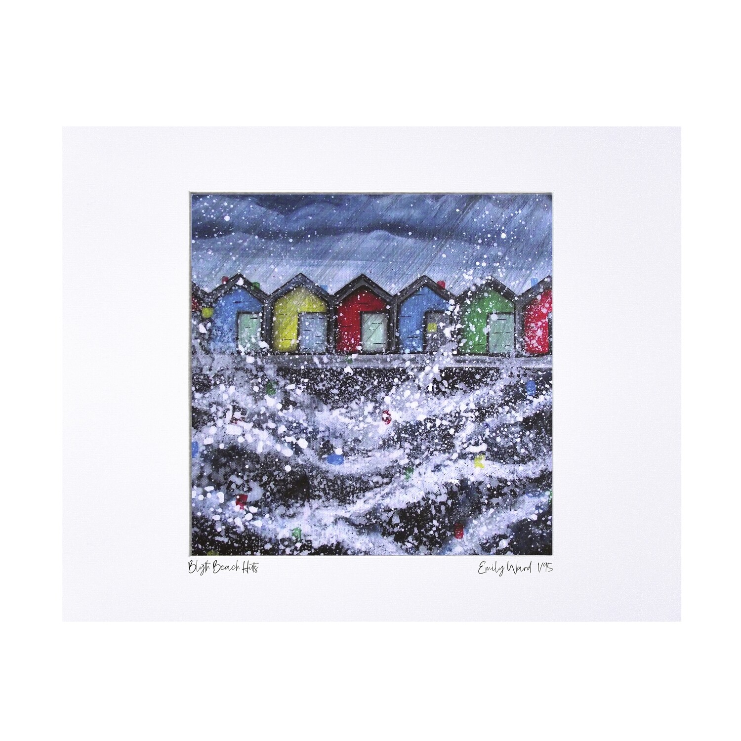 Blyth Beach Huts Print Limited Edition
