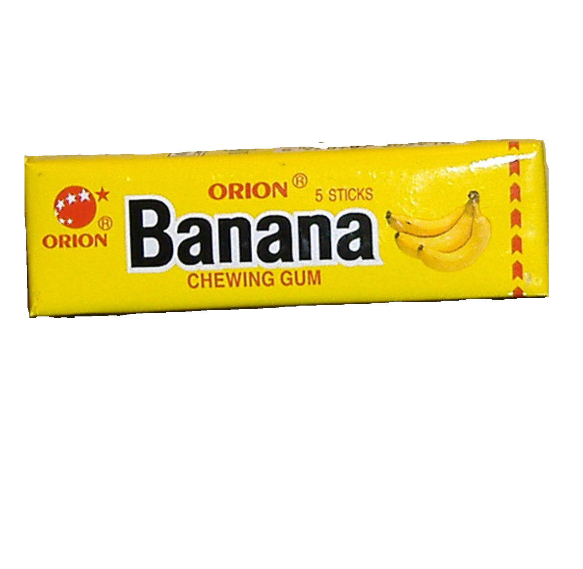 ባናና ማስቲካ 10 ፓኮ እያንዳንዱ 5 ያለው Banana chewing gum (10 pack each has 5 gums)