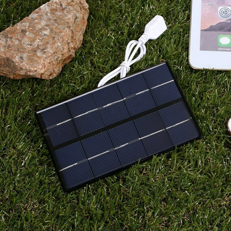 USB Solar Panel Outdoor 5W 5V Portable Solar Charger Pane Climbing