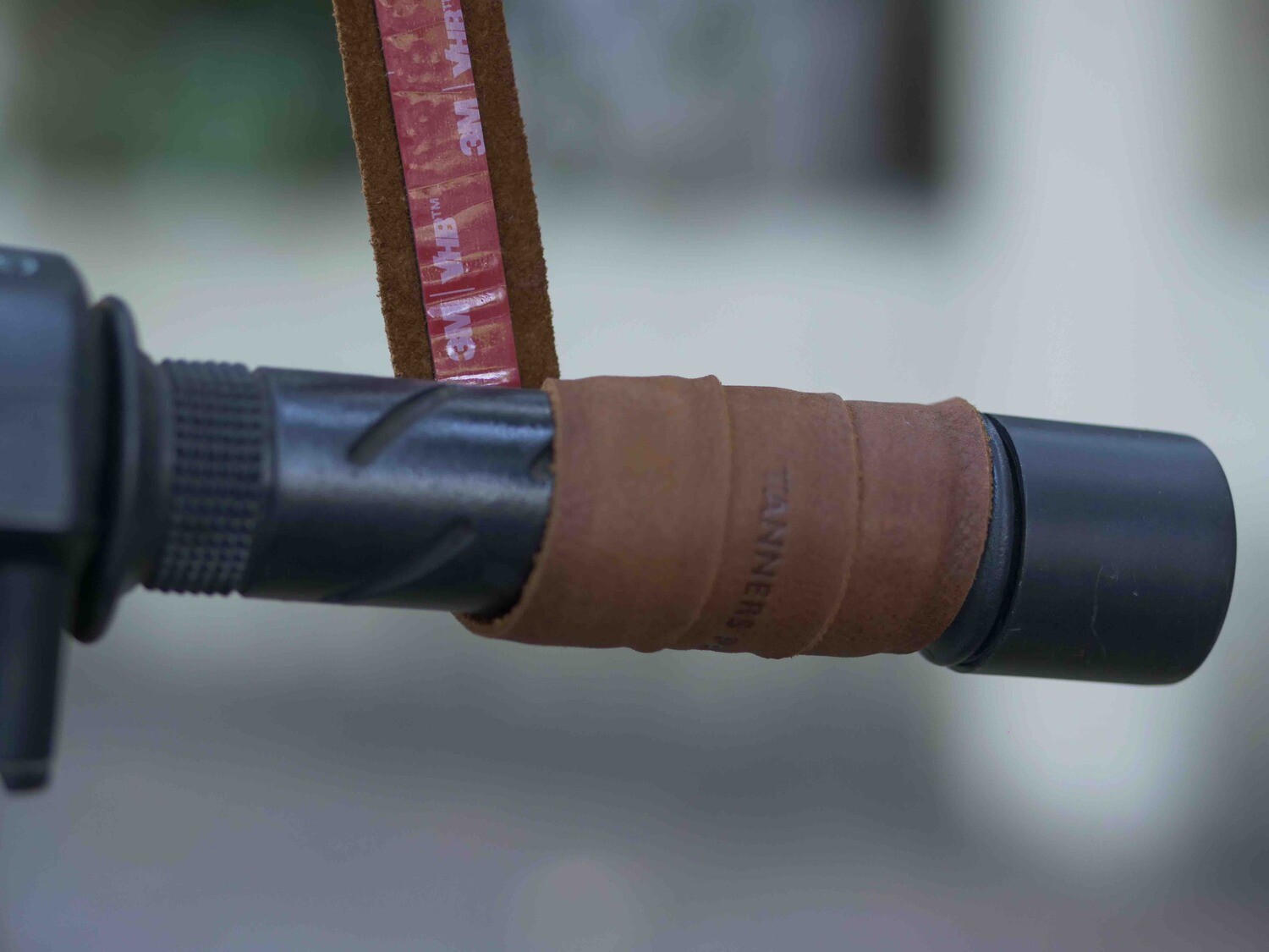 Leather Bike Handle Grips (Dark Tan)