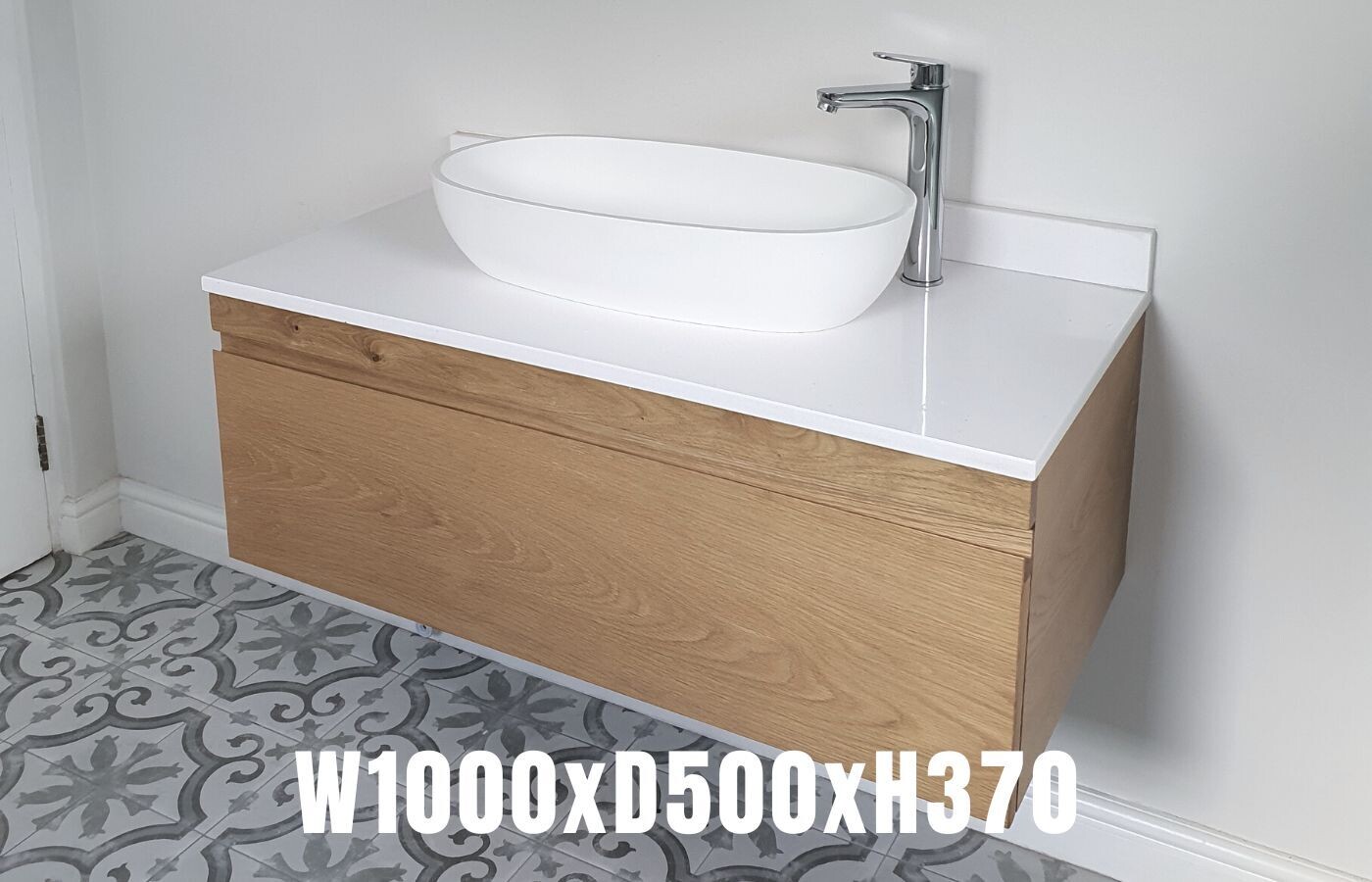 Oak Floating Vanity (Single)