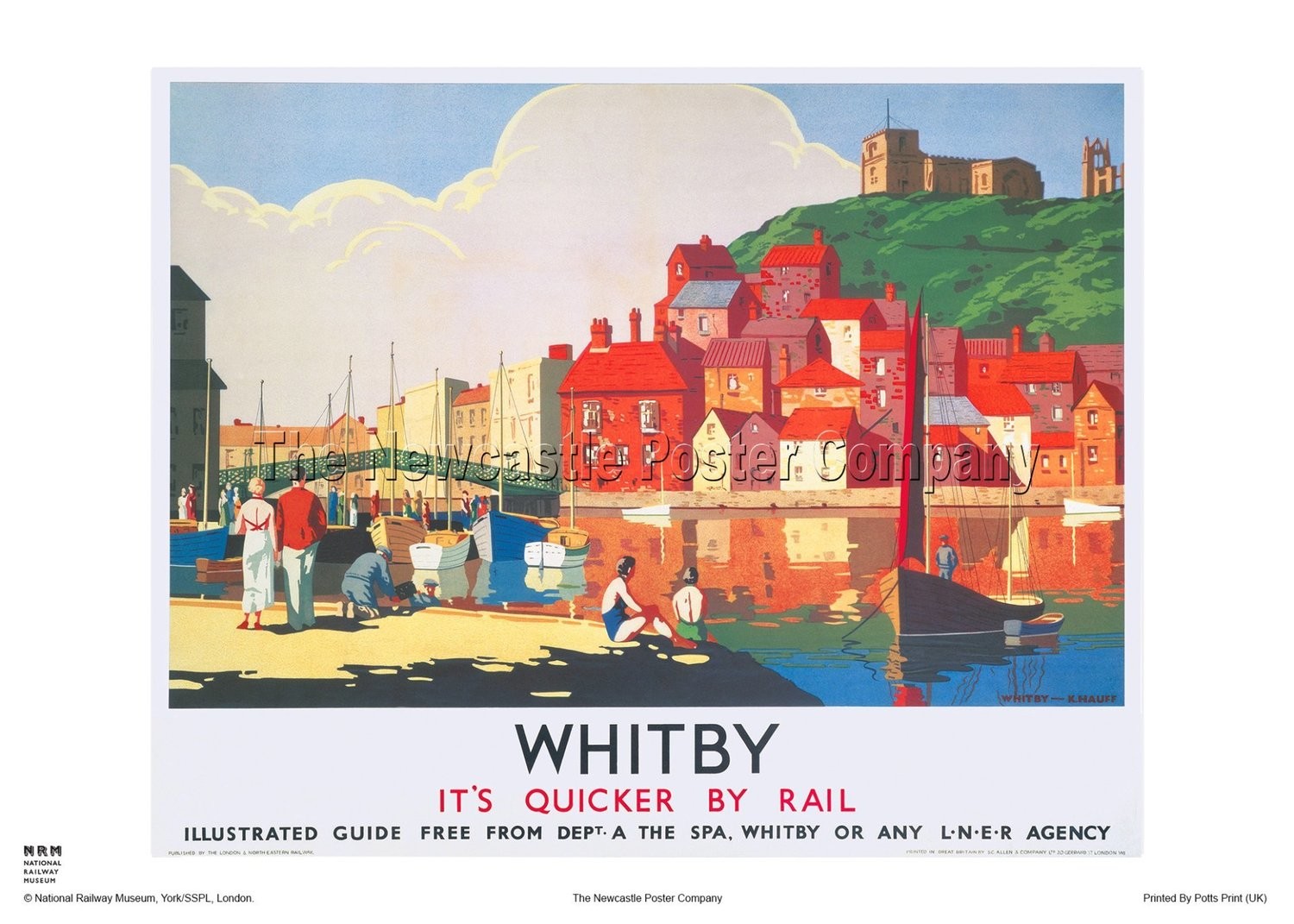 Whitby Yorkshire Vintage Railway Travel Poster