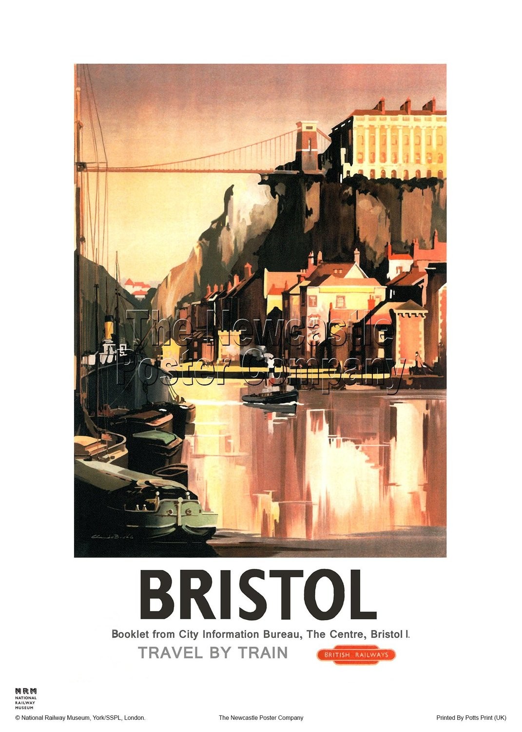 Bristol Retro Vintage Railway Travel Poster
