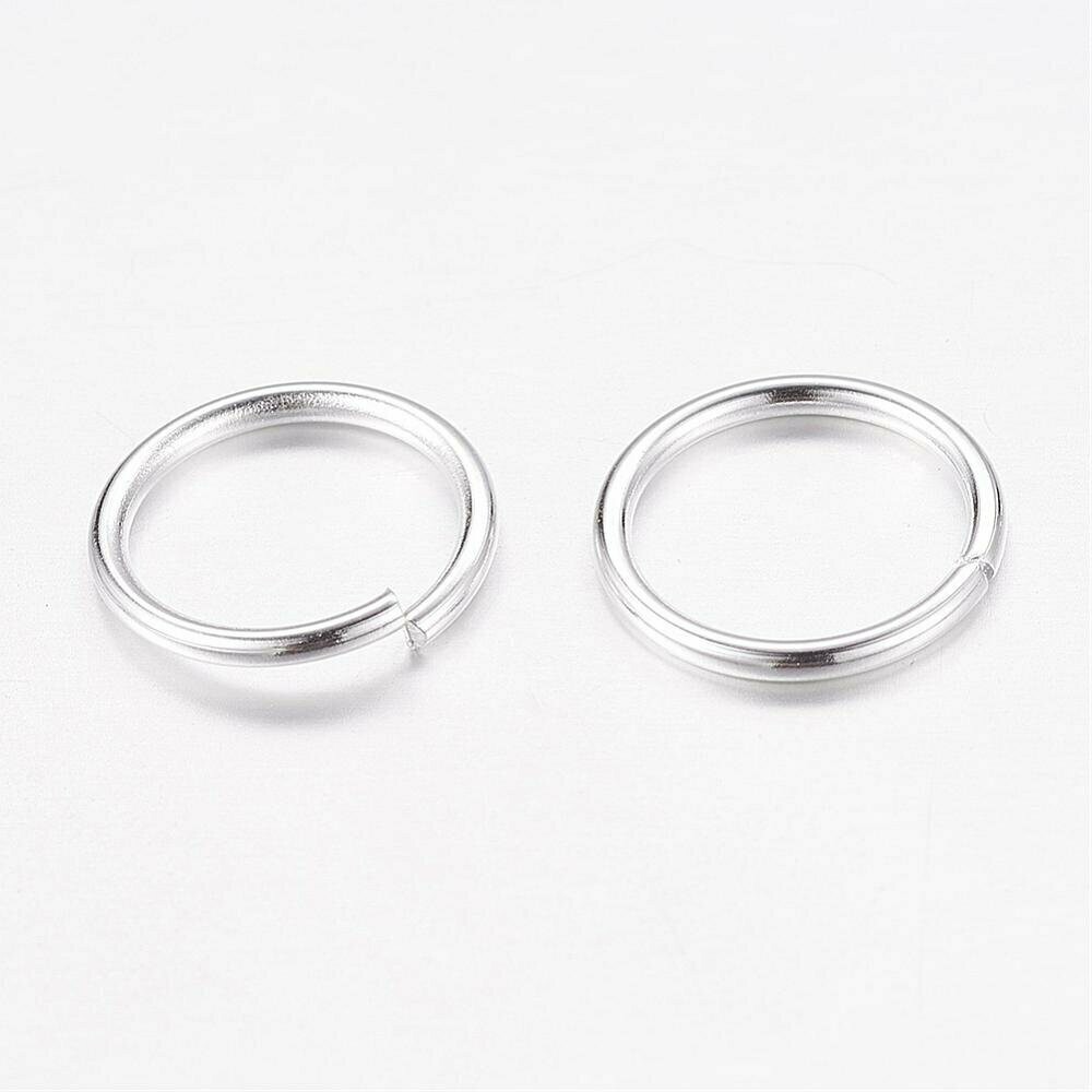 50 x Silver Plated Jump Rings, 10x1mm