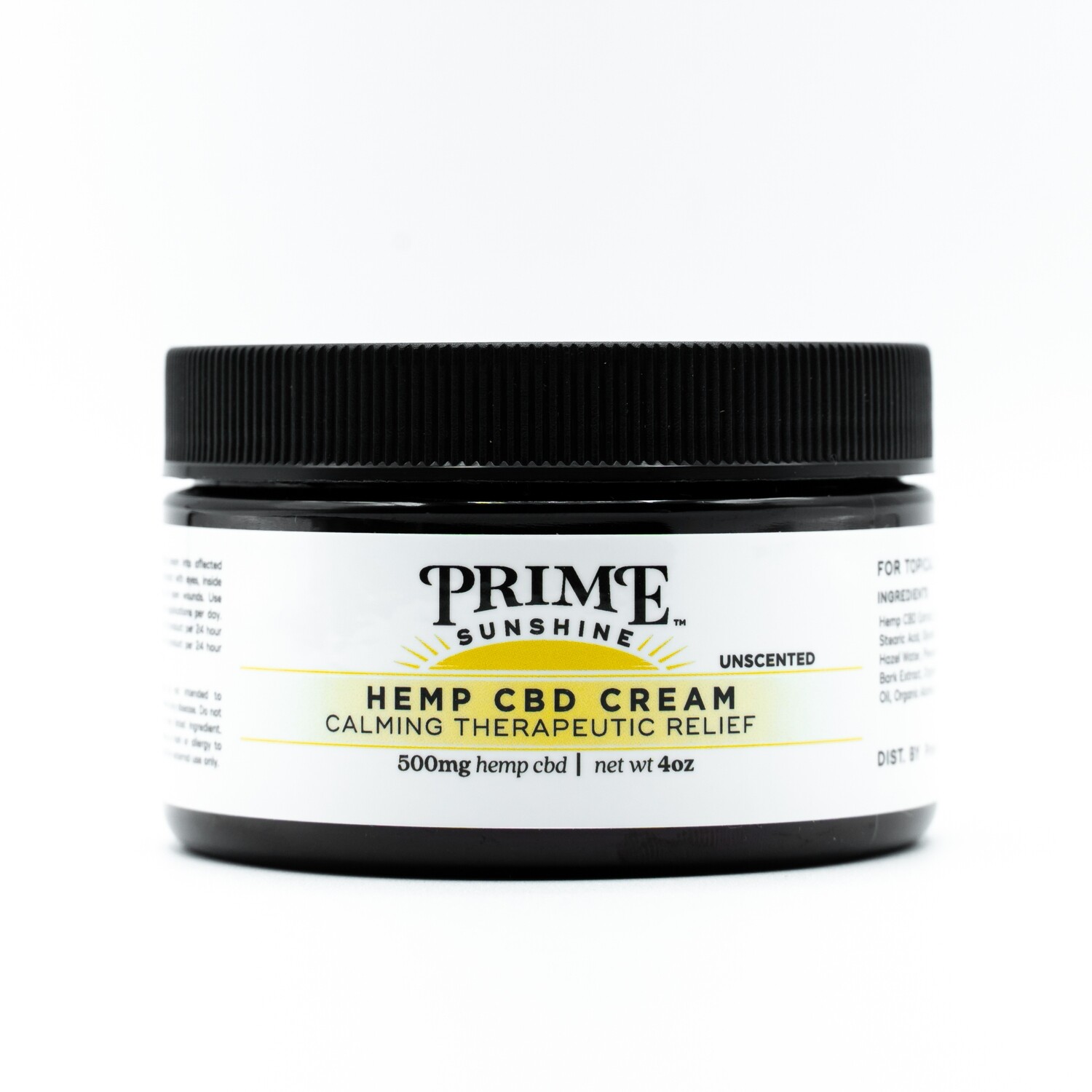 Prime Sunshine Unscented Pain Cream 500mg CBD