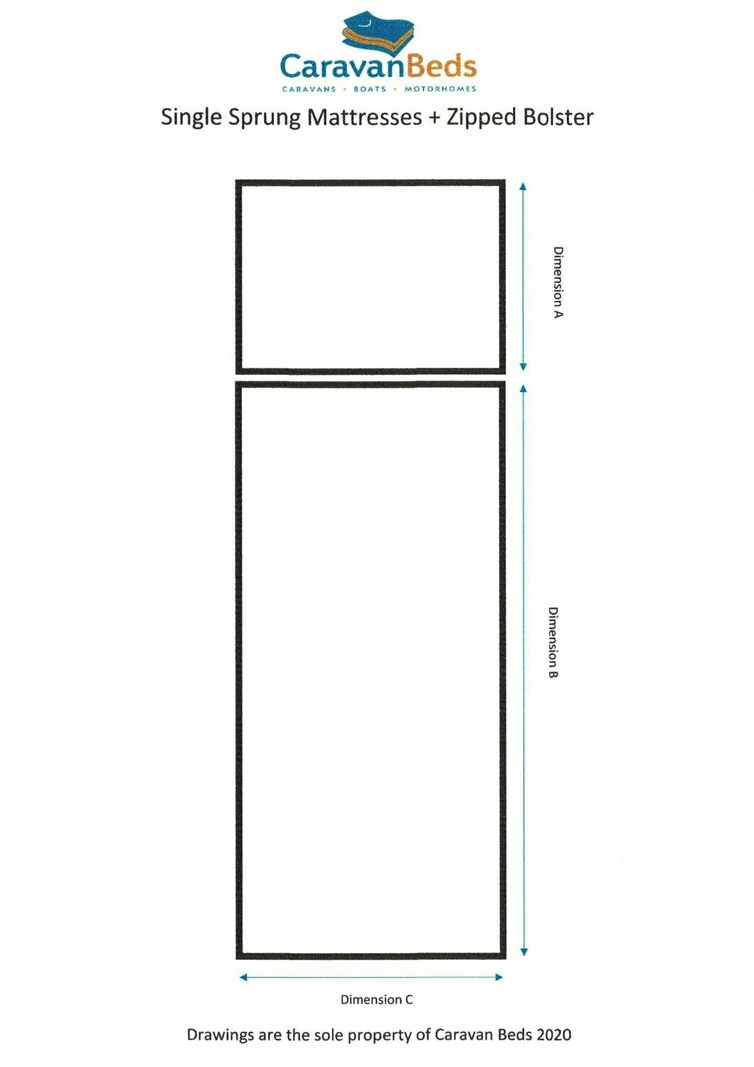 Caravan Beds, any size or shape, fillings both sides.