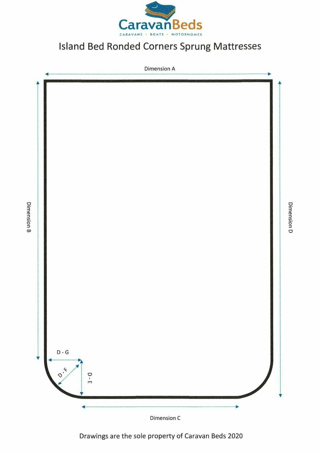 Caravan Beds, any size or shape, fillings both sides.