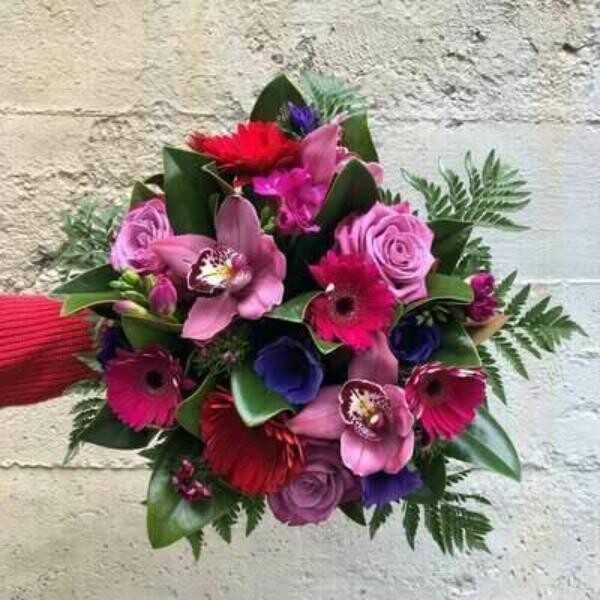 Jewel Tones Bouquet Court Florist Christchurch
