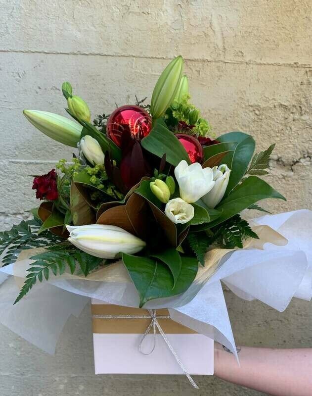 White Christmas Box Court Florist Christchurch