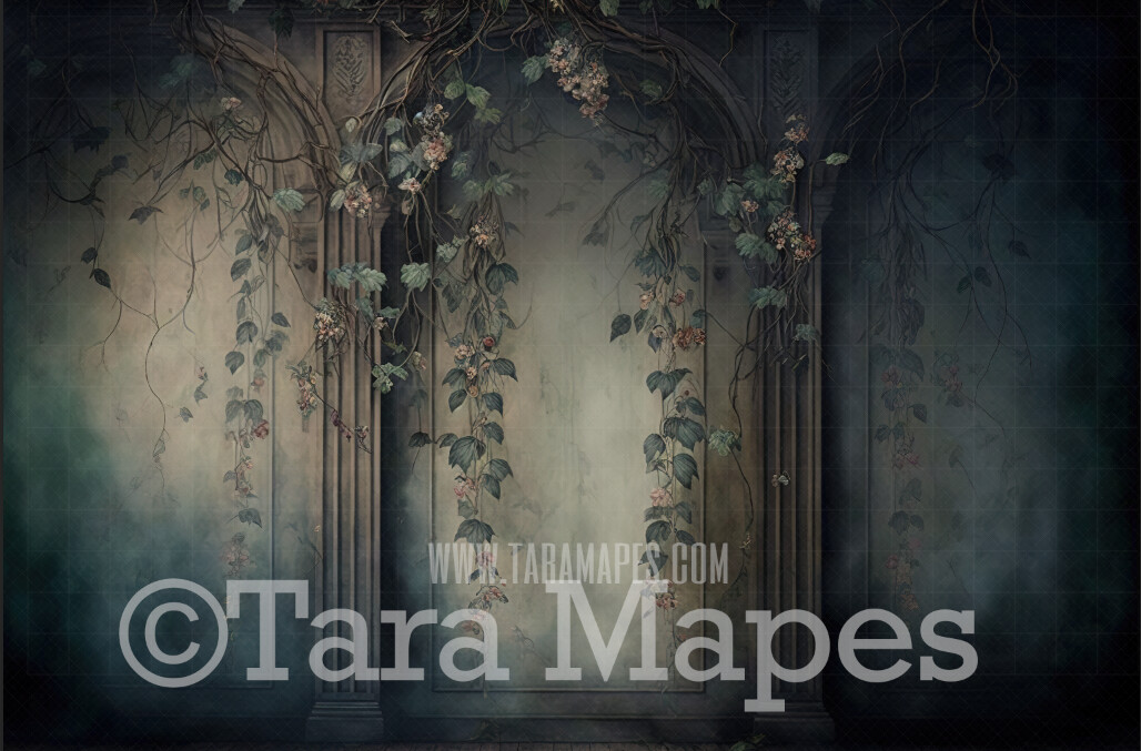 Old Vintage Room with Overgrown Vines Digital Background (JPG FILE ...