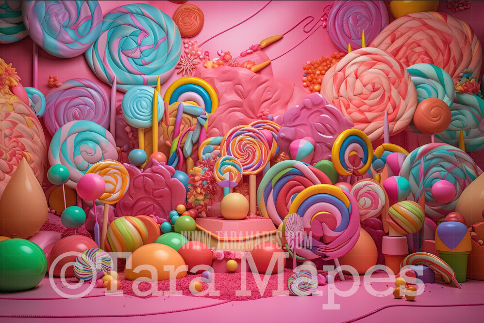 Candy Land Digital Backdrop Candy Themed Digital Backdrop Sweets