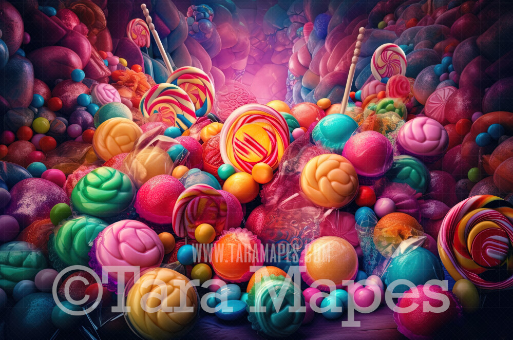 Candy Land Digital Backdrop Candy Themed Digital Backdrop Sweets