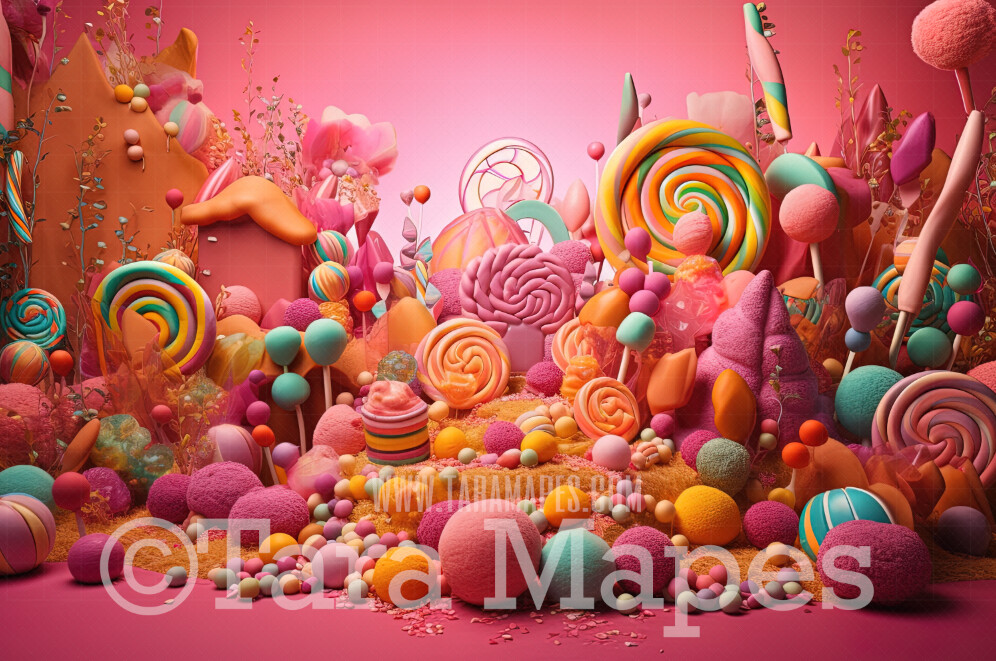 Candy Land Digital Backdrop Candy Themed Digital Backdrop Sweets