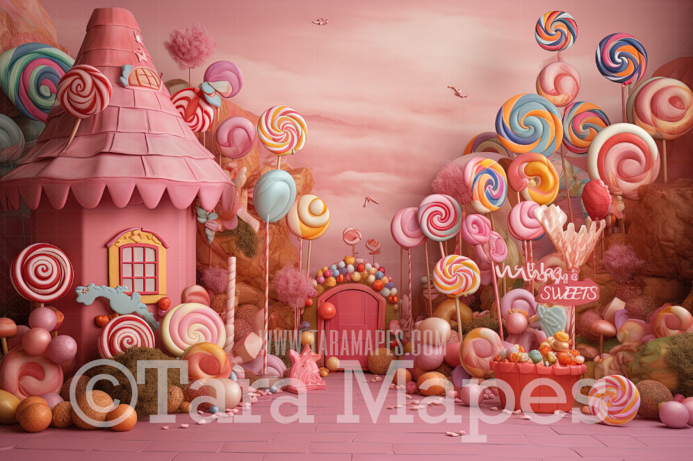 Candy Land Digital Backdrop Candy Themed Digital Backdrop Sweets