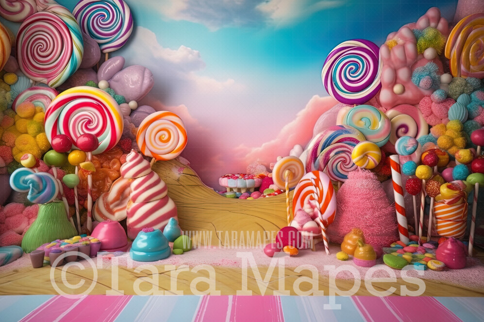 Candy Land Digital Backdrop Candy Themed Digital Backdrop Sweets