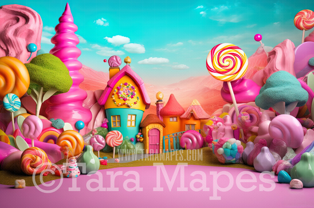 Candy Land Digital Backdrop Candy Themed Digital Backdrop Sweets