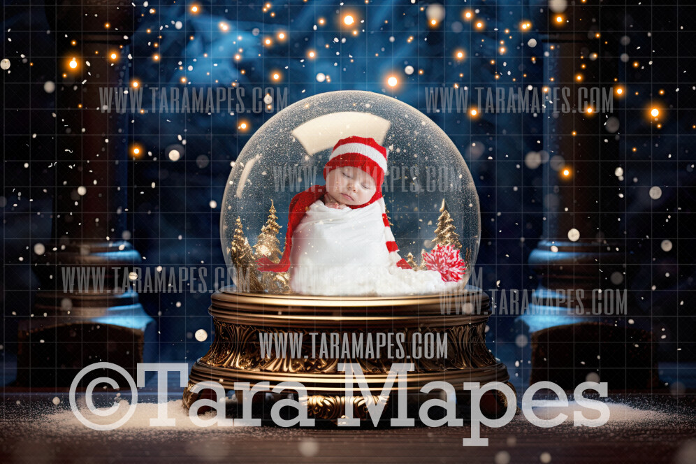 Santa Holding Snow Globe - LAYERED PSD! Snowglobe Santa - Snow Globe