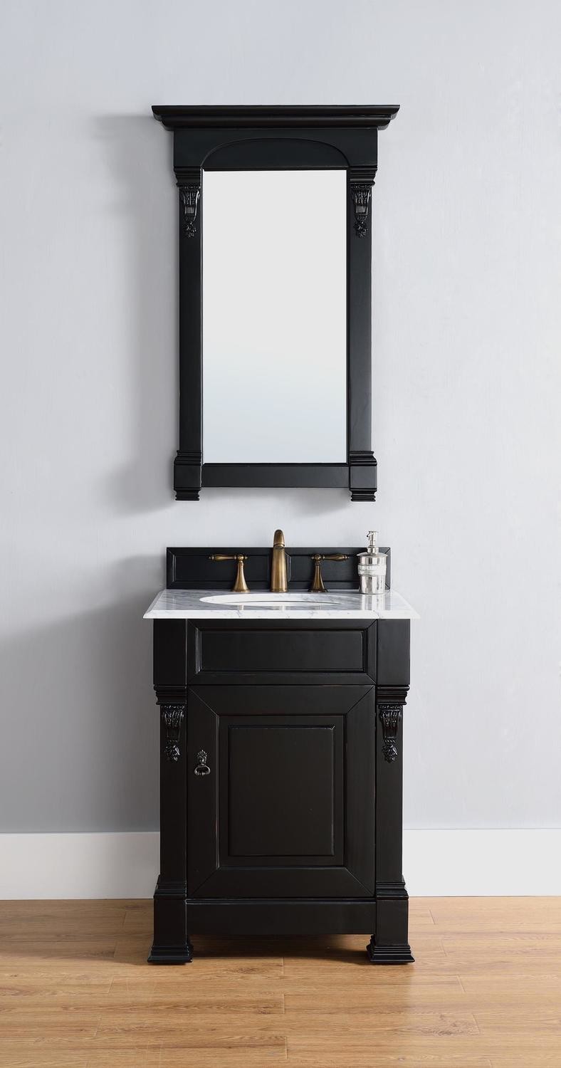 70 cm Badmöbel Landhaus Schwarz