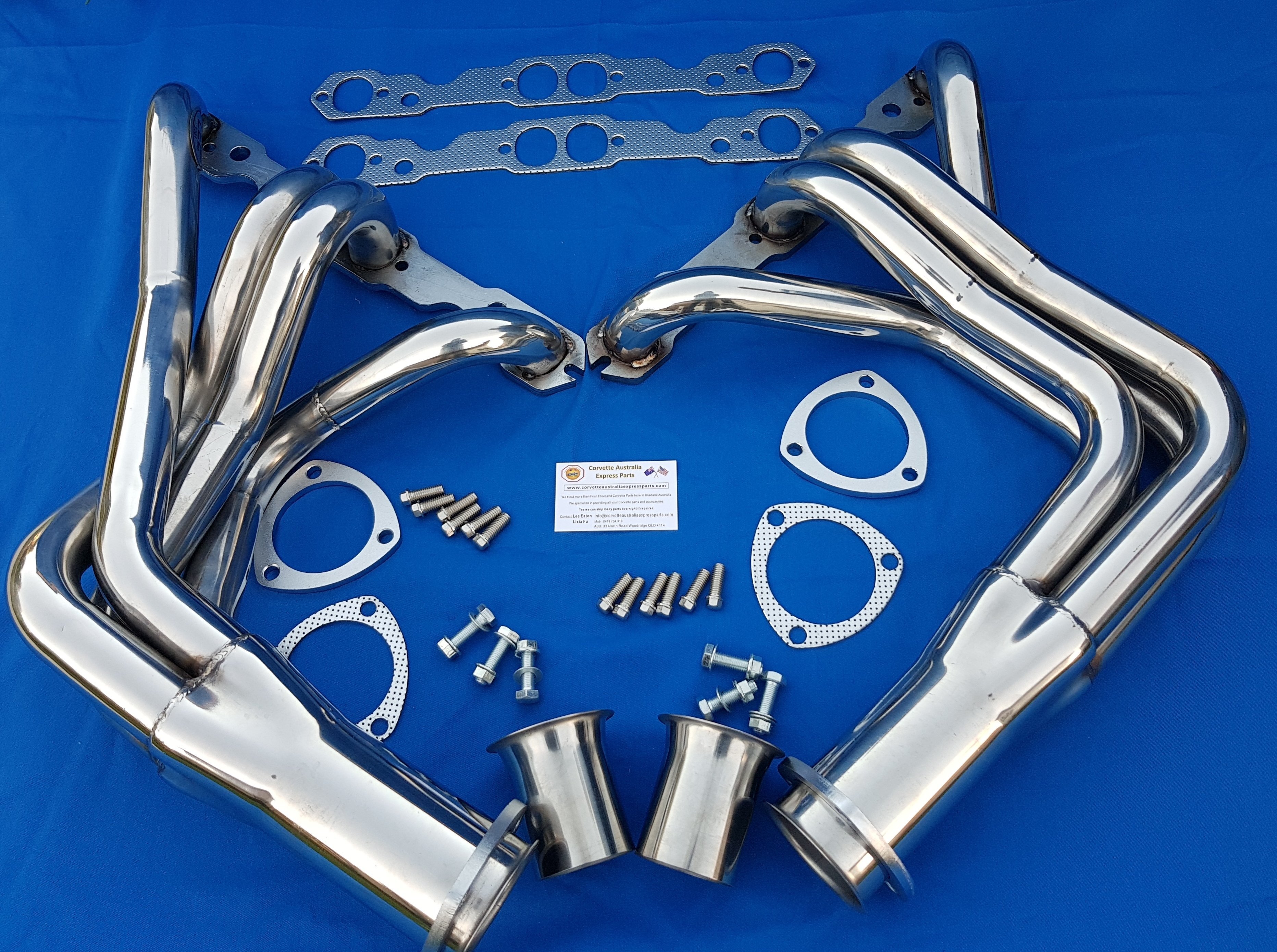 " NEW" "LEE2201" POLISHED STAINLESS STEEL HEADERS FOR SB LC2 C3