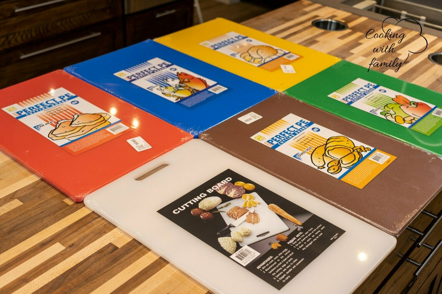 6 PCS Set of ColorCoded Cutting Boards (18" x 12" x 1/2" each)