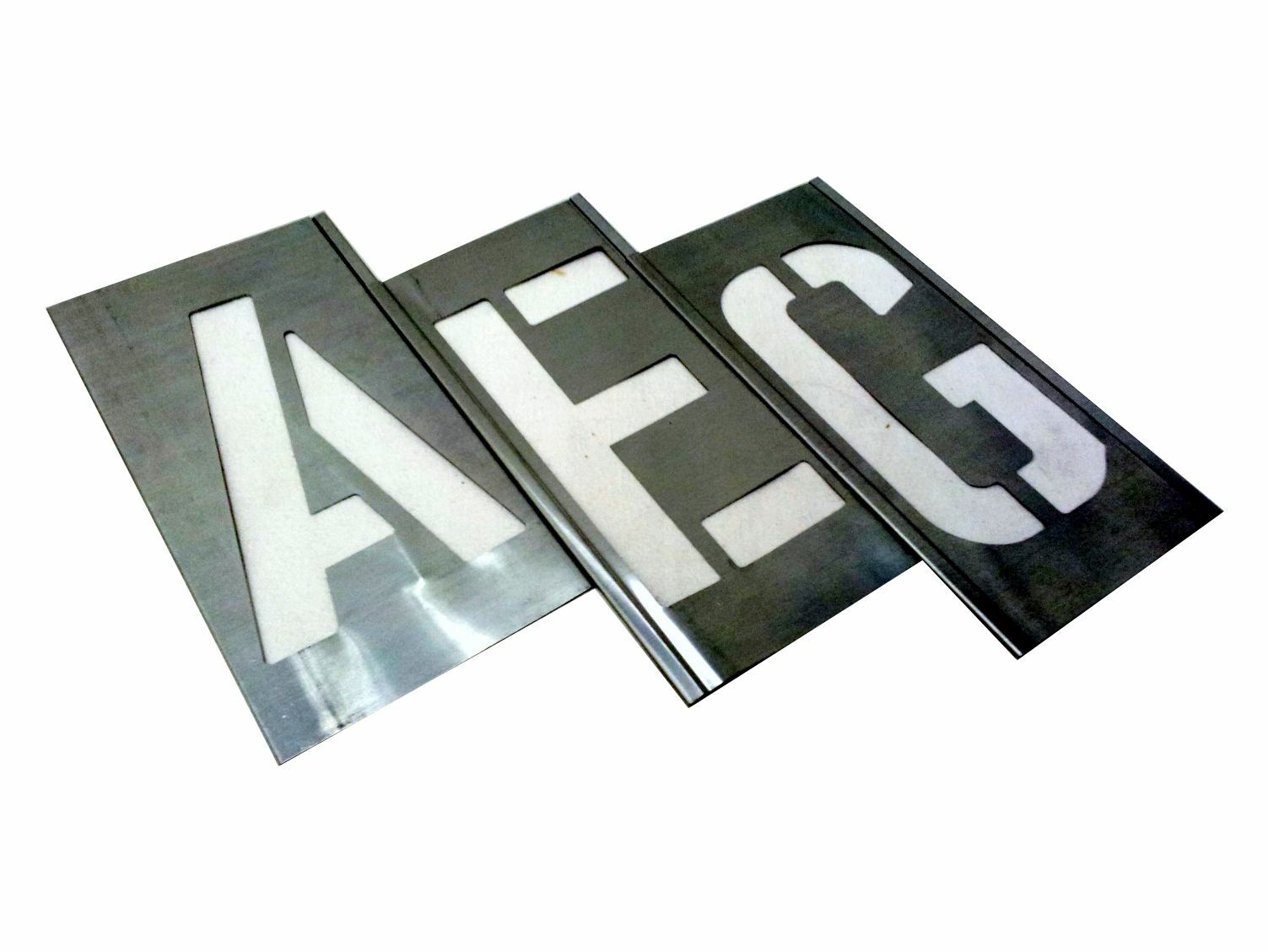 Signierschablonen-Satz - Großbuchstaben "A - Z" - Zink-Blech