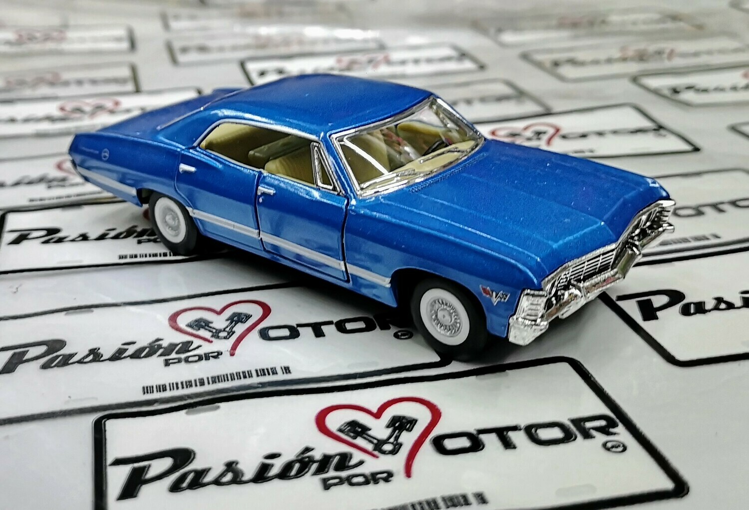 1967 Chevrolet Impala Nero Kinsmart Auto Giocattolo Modello 1/43 - Foto 8