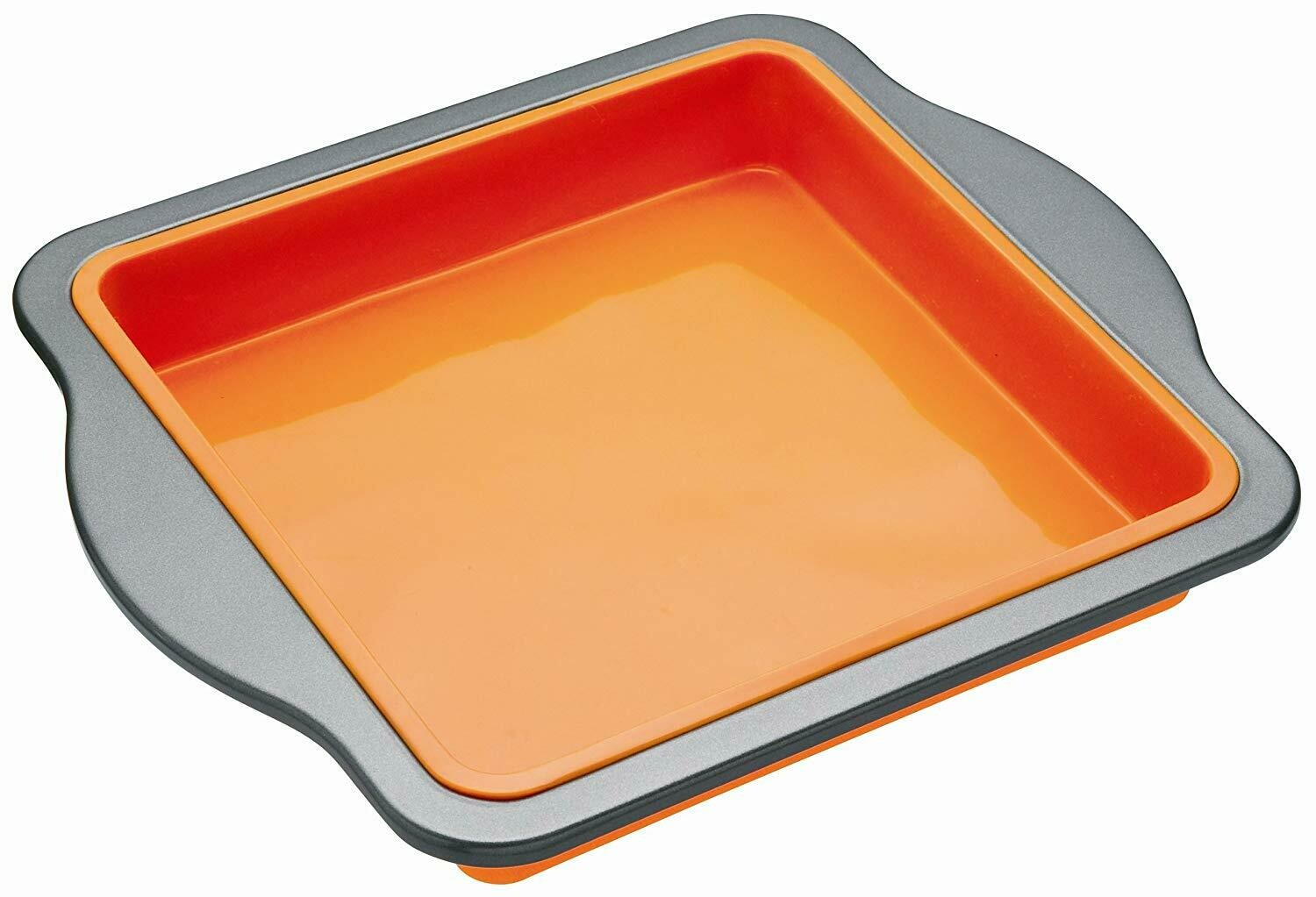 KC 9" SQUARE CAKE PAN SILICONE W/STEEL HANDLES MCS