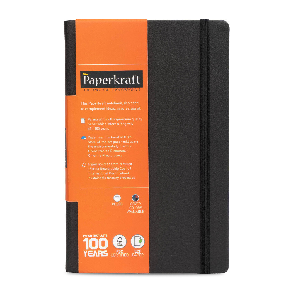 PAPERKRAFT A5 NOTE BOOK HARD BOUND GREY 240P paperkraft-a5-note-book-hard-bound-grey-240p