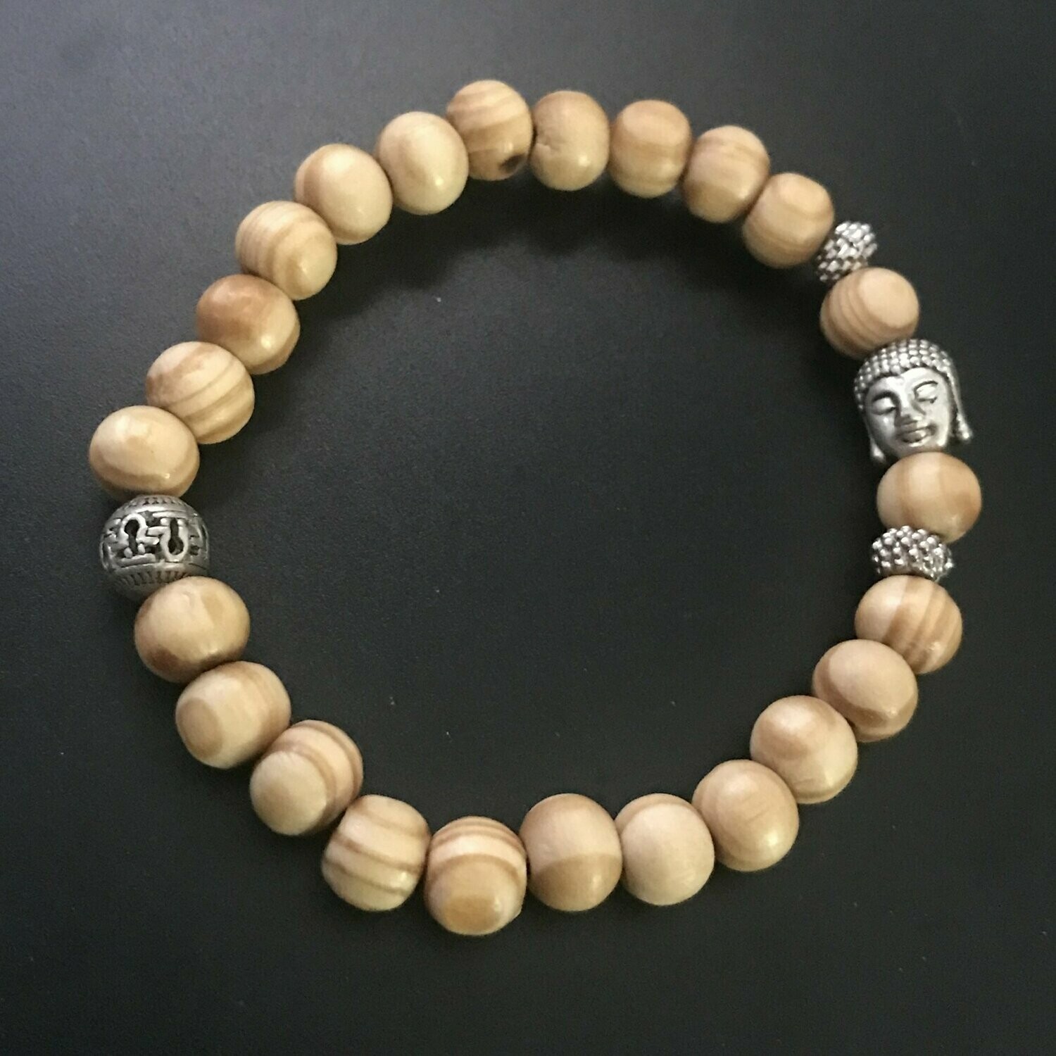 Bracelet boho tribal perles bois verre nature - Un grand marché
