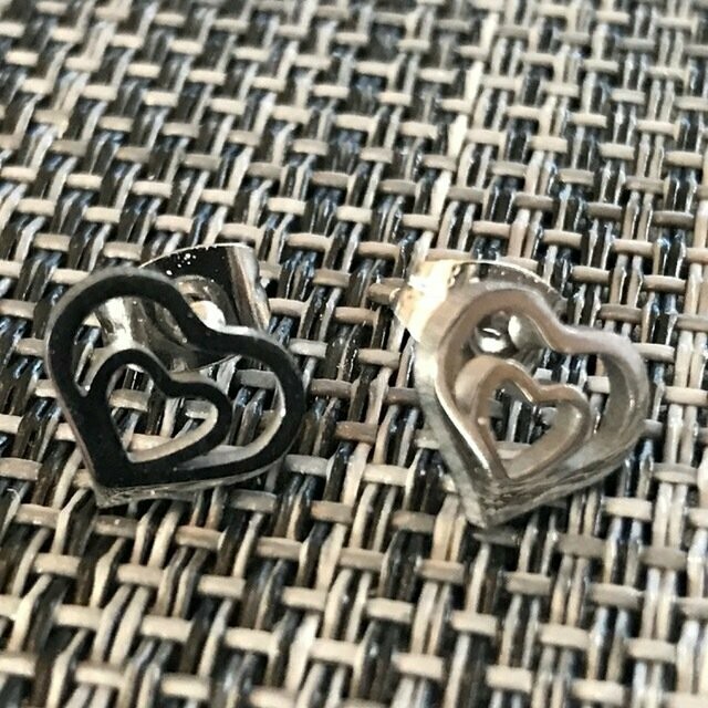 Boucles D'oreilles Créoles Cœur Acier Inoxydable Plaqué Or - Budget Beauté