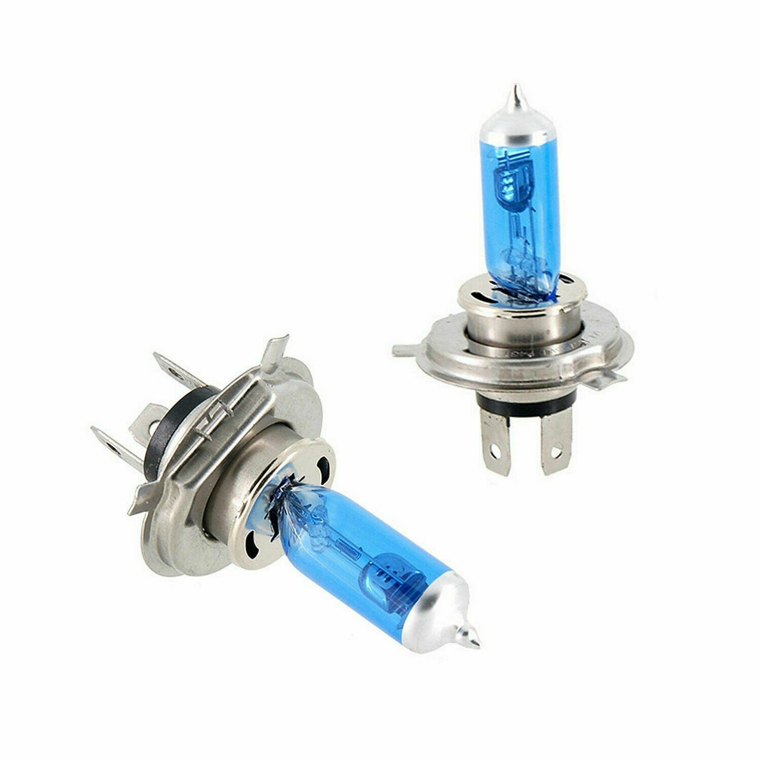 H4 Super White Effect Halogen Bulbs 6000K