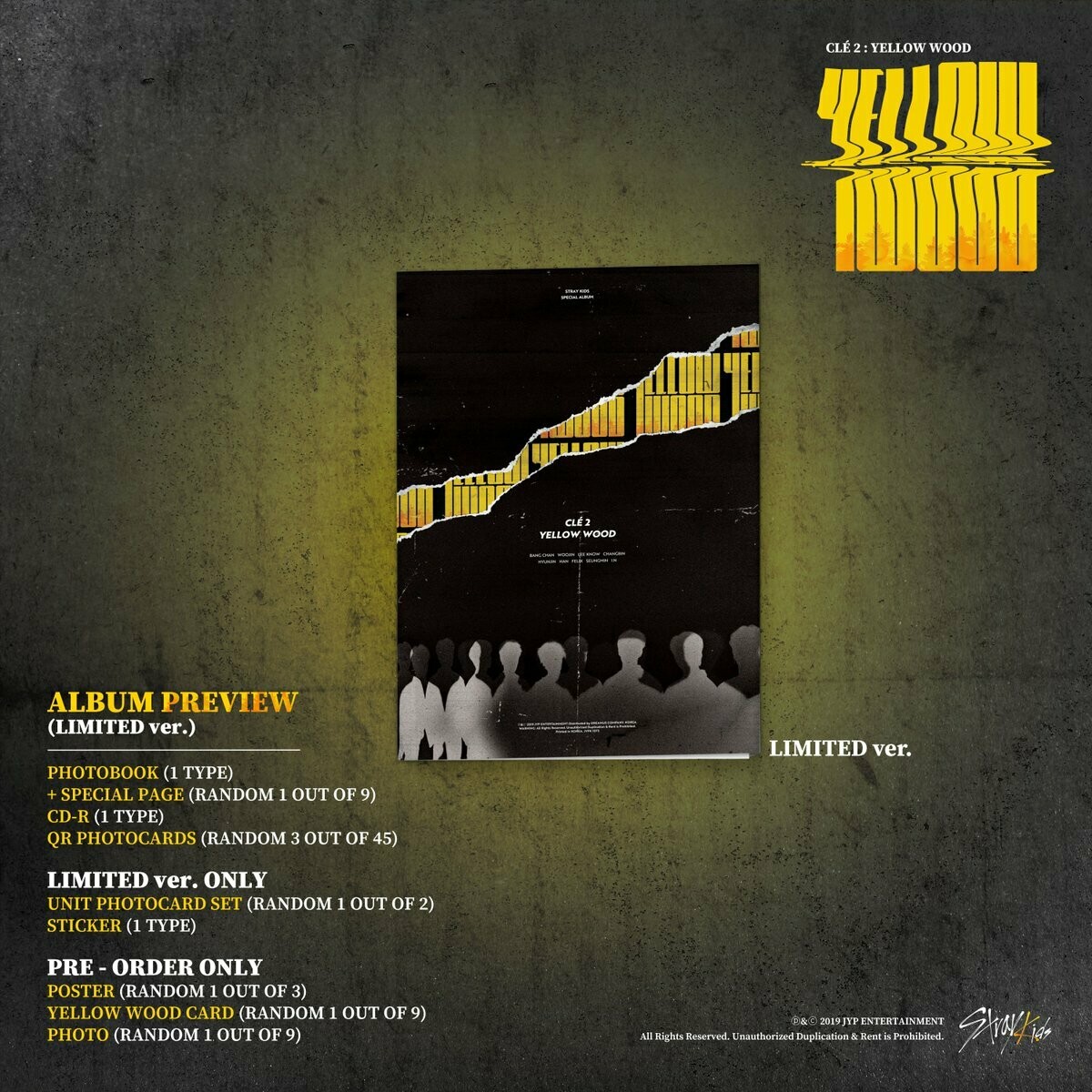 STRAY KIDS CLÉ 2 YELLOW WOOD [LIMITED EDITION] (ONHAND)