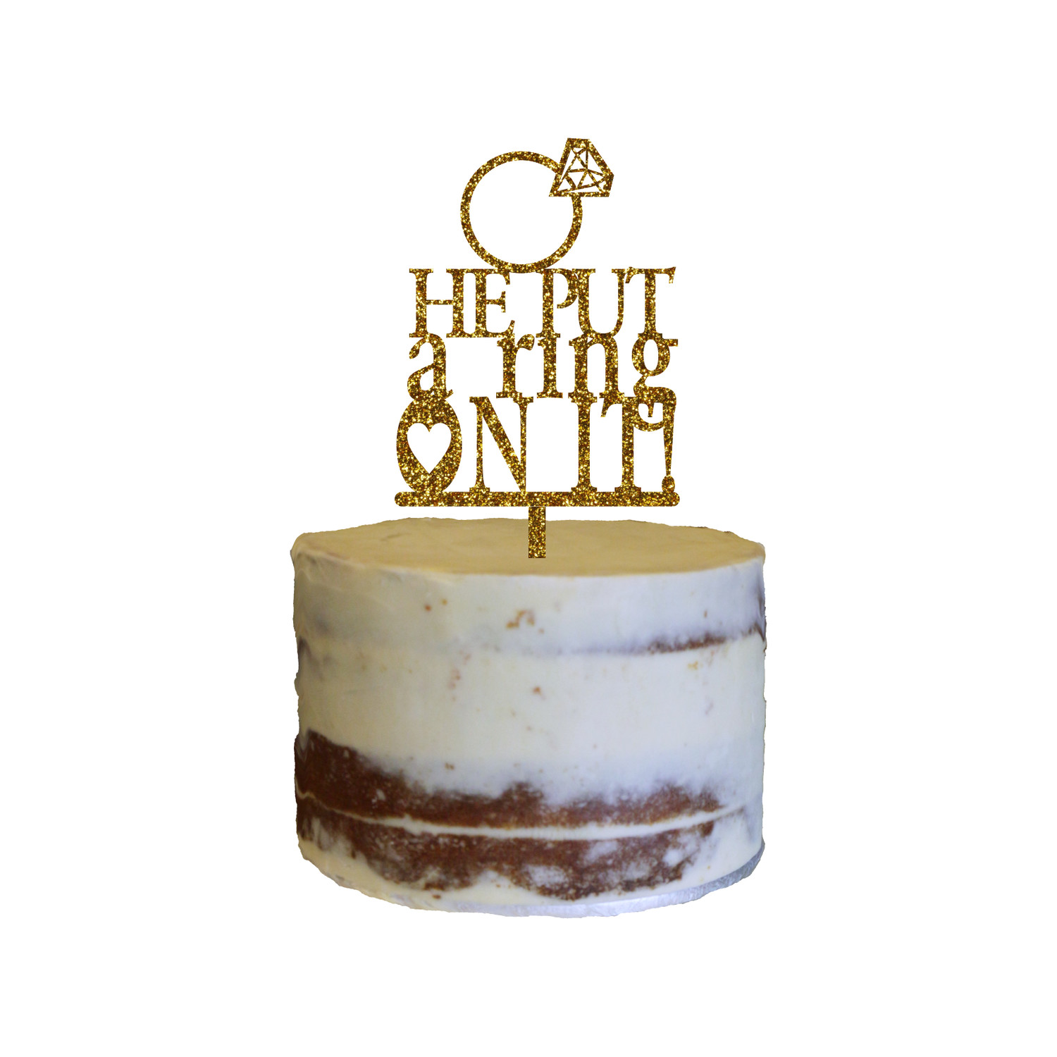 Engagement Cake Topper Design 6