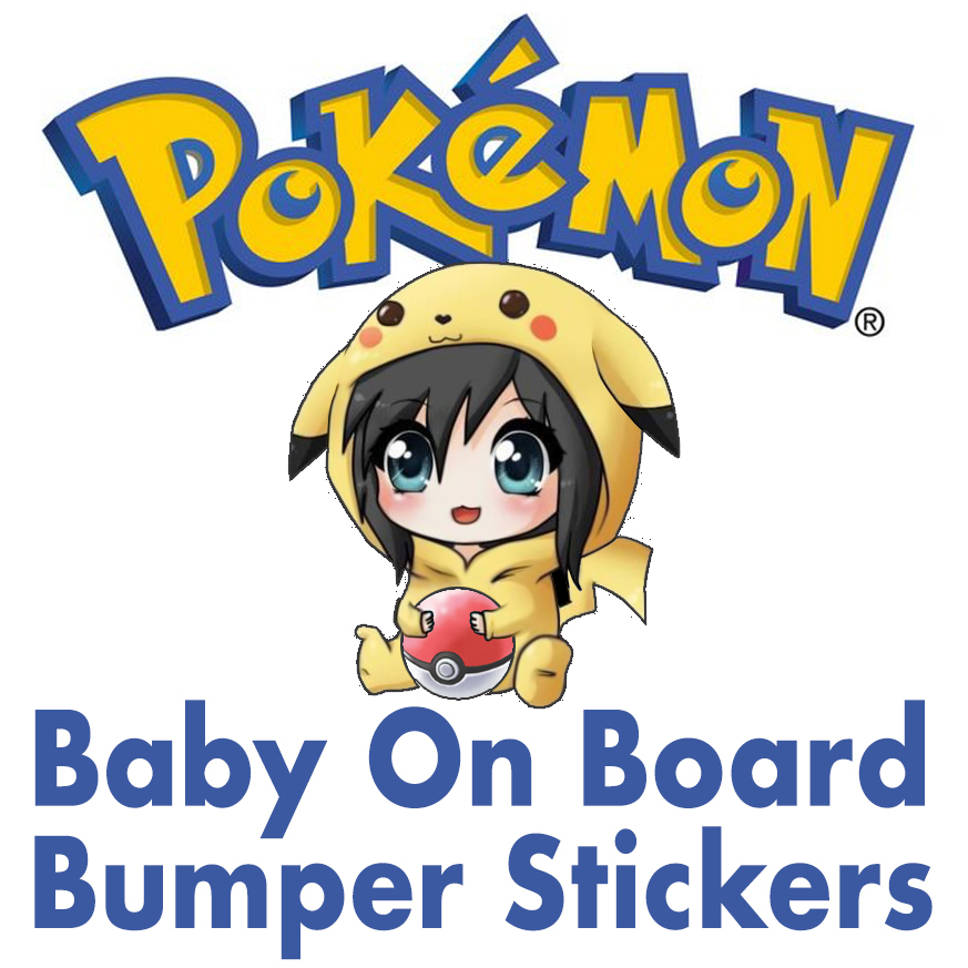Pokemon Baby On Board Bumper Stickers