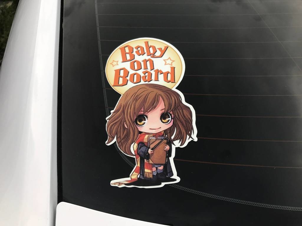 Adesivo Auto BABY WIZARD ON BOARD - Hermione, Divertente E Resistente - Foto 3