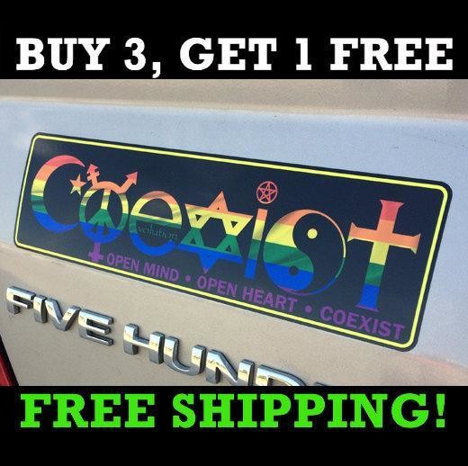 Coexist Pride Bumper Sticker