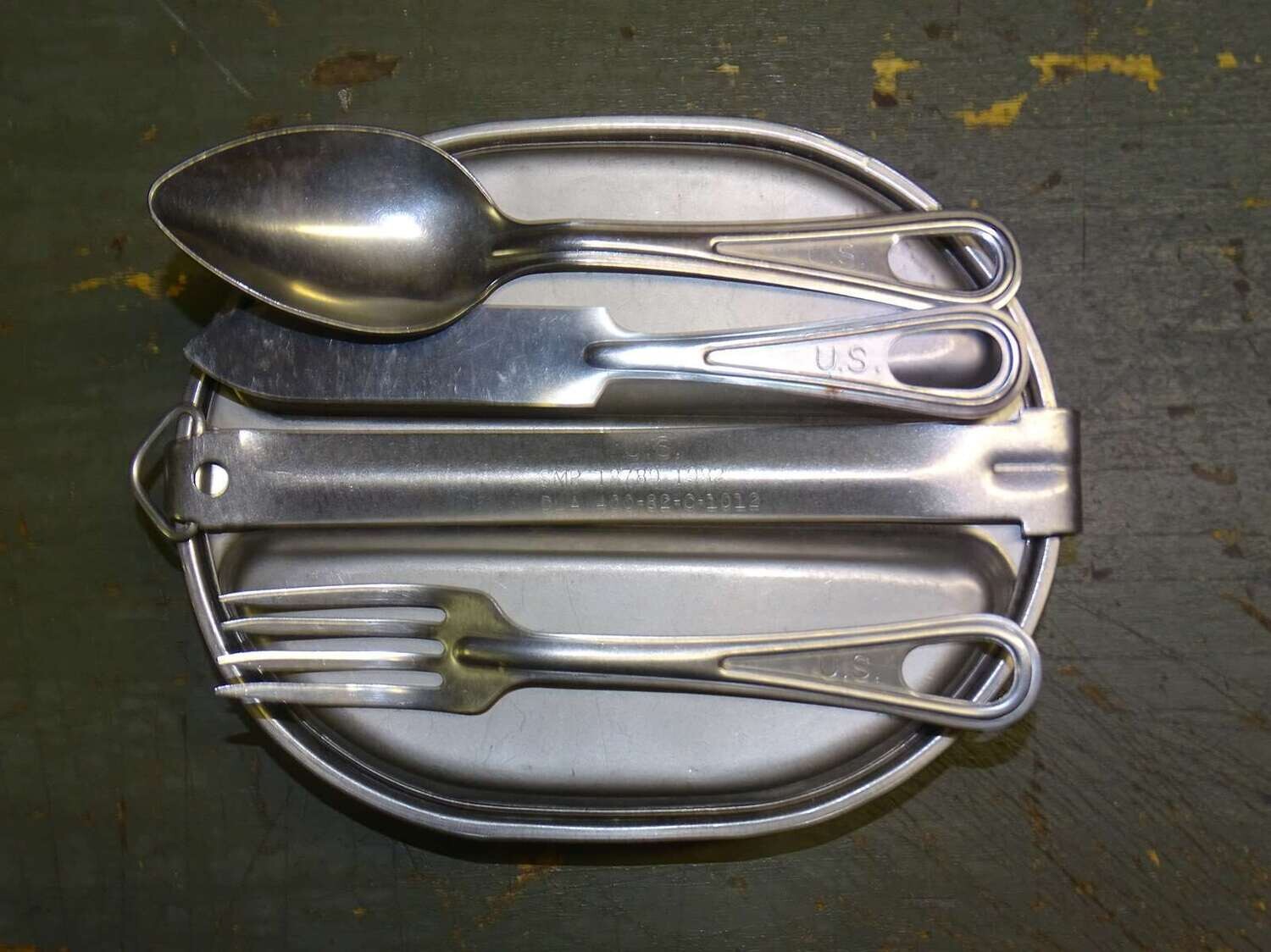 Gamelle Alu ROC + Couverts Nickalumin + Assiettes – Set Camping Vintage Complet