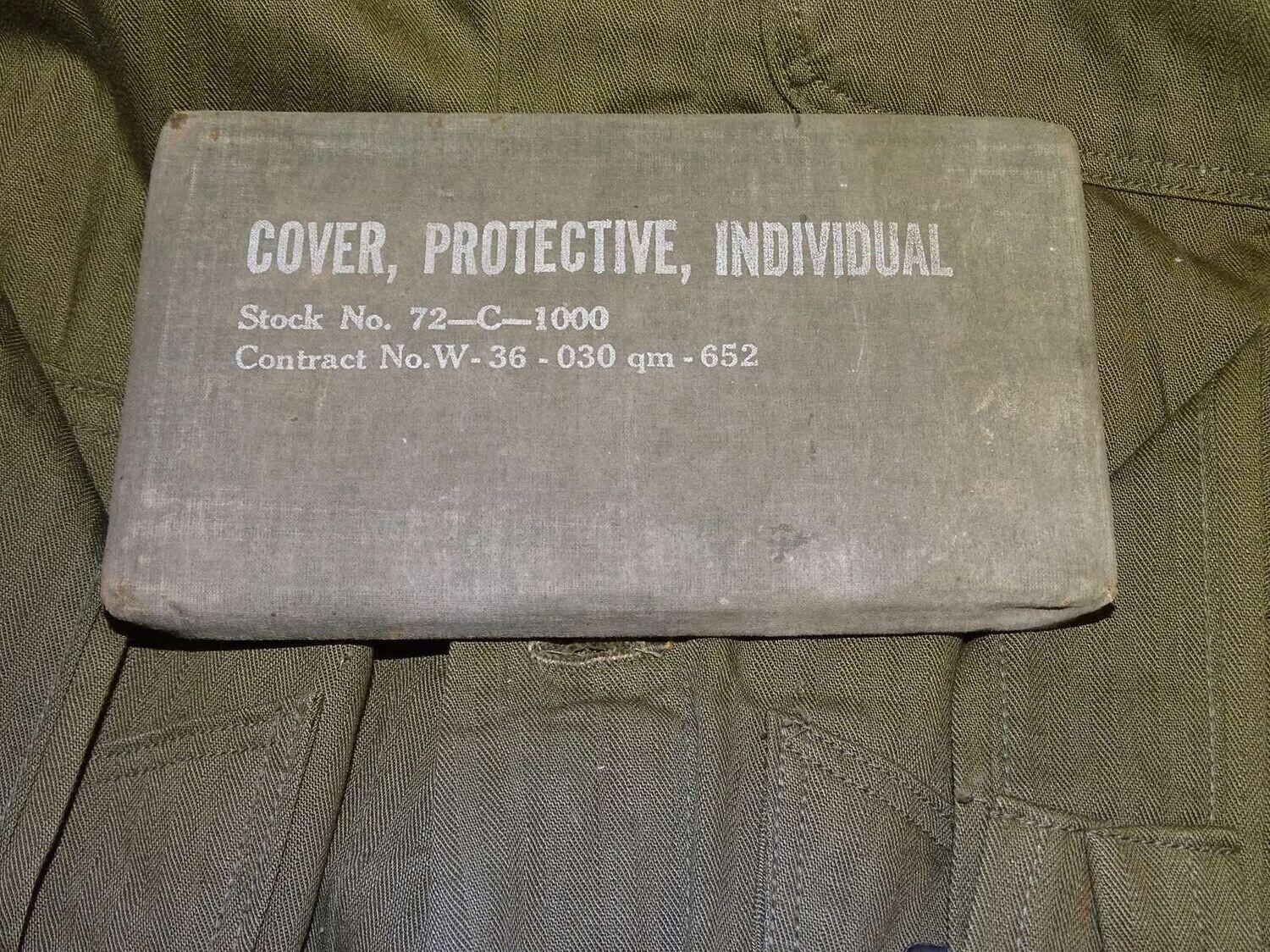 Couverture anti gaz US 1943 Cover Protective Individual 72C1000