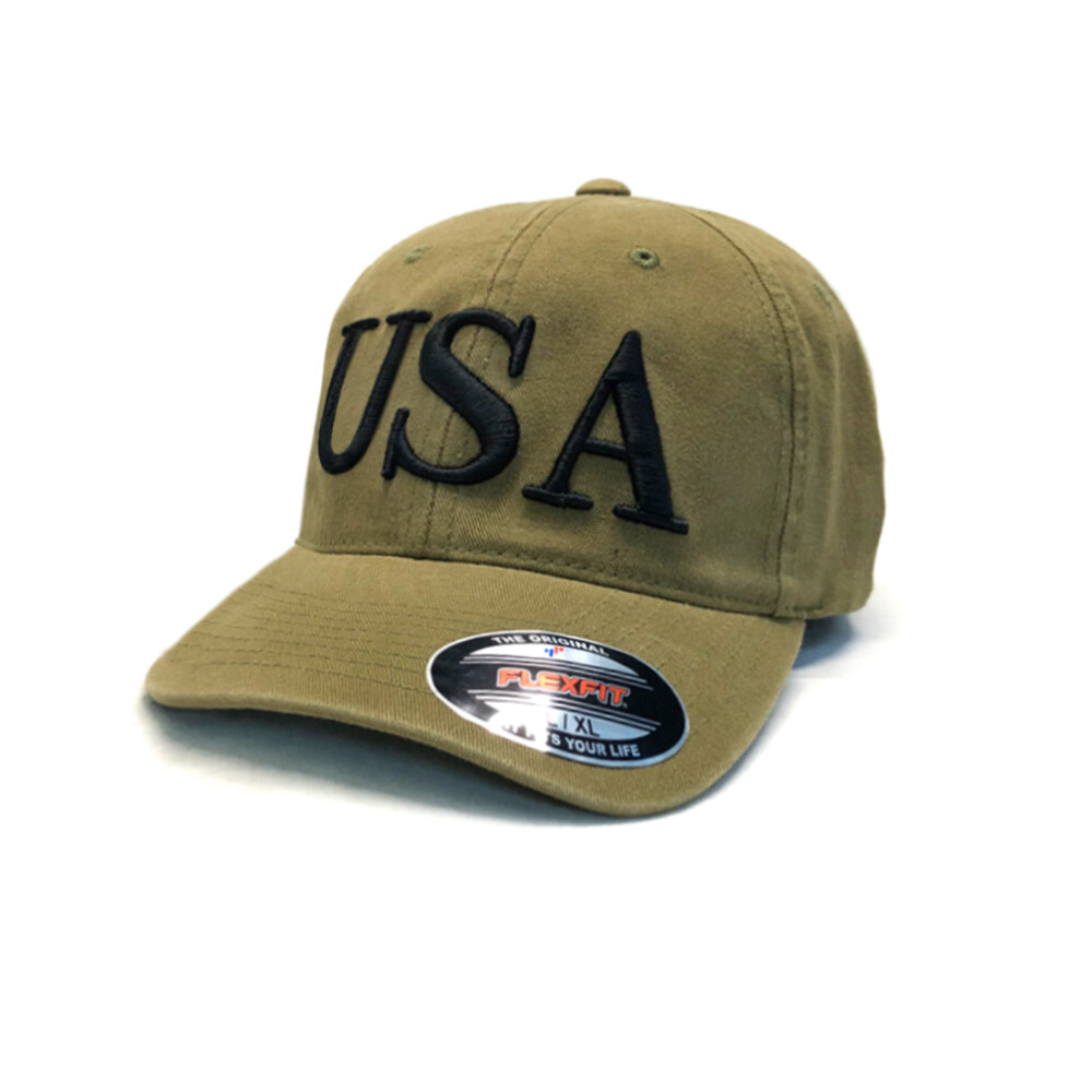 USA 3D Puff Embroidered Flexfit Hat