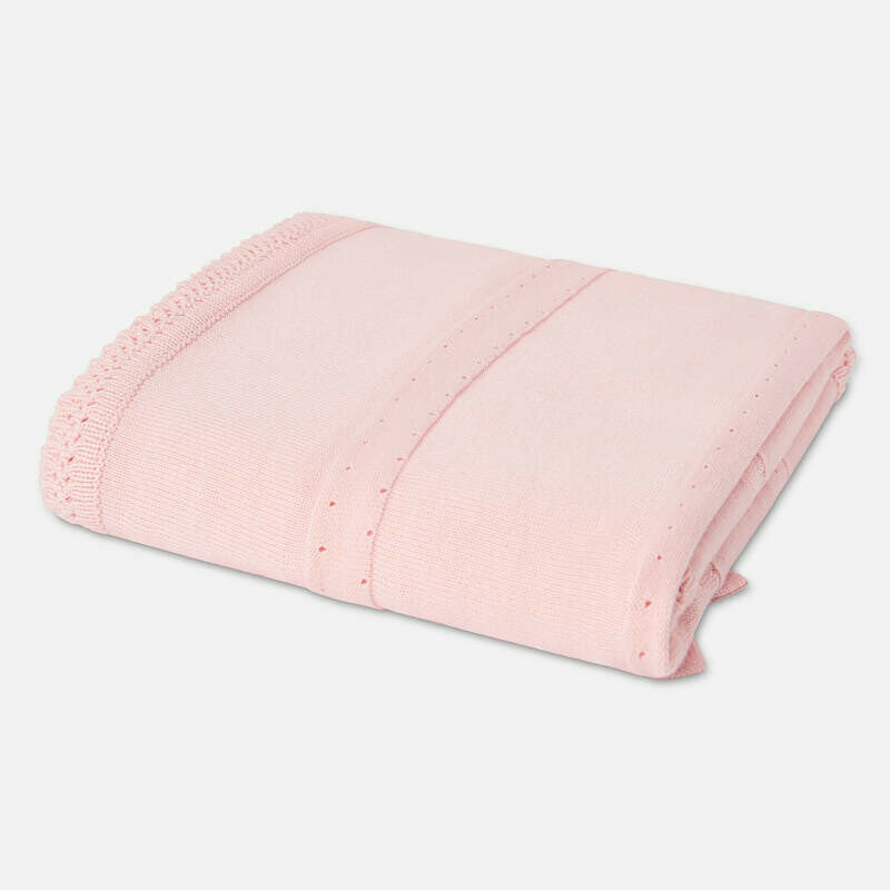 Pink Knit Blanket 9657