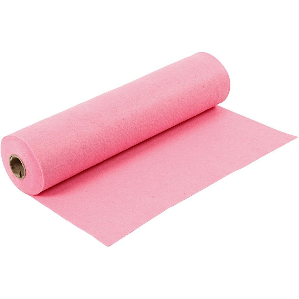 Felt Pink (by the metre) W45cm, thickness 1,5 mm, 180200 g/m2