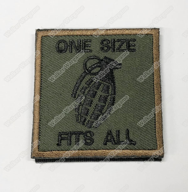 WG098 One Size Fit All Chapter Morale Patch With Velcro OD Green Colour