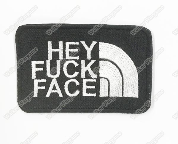 WG077 Hey Fuck Face US Army Chapter Morale Patch With Velcro Black
