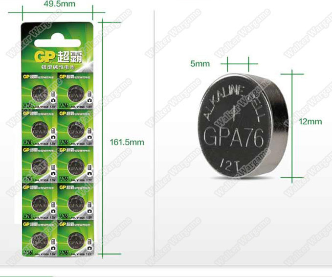 GP Batteries 1.5V LR44 A76 AG13 L1154 Lithium Coin Batteries For
