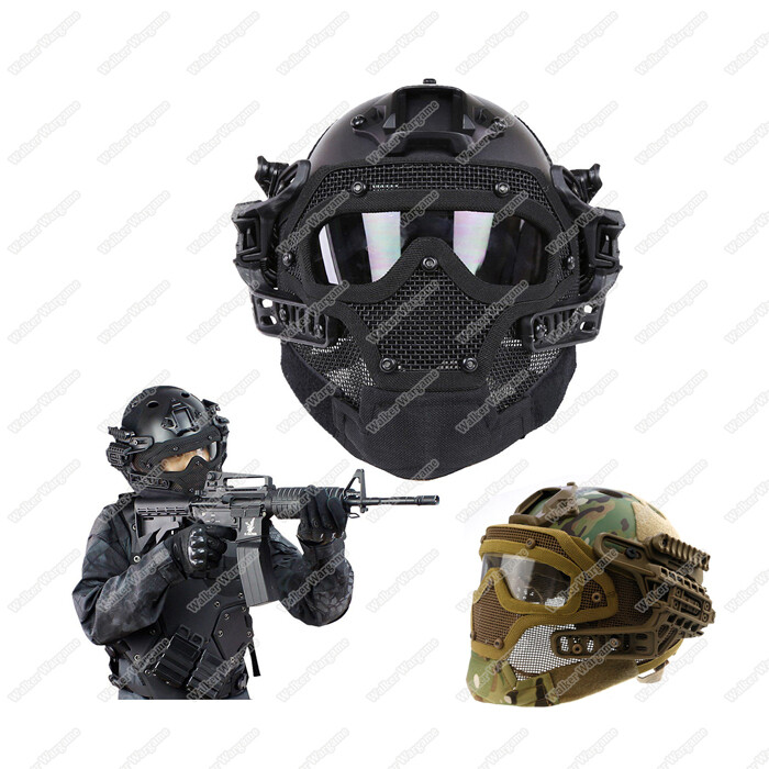 WST Airsoft Warrior System Steel Wire Face Protective ，Fastjump Helemt